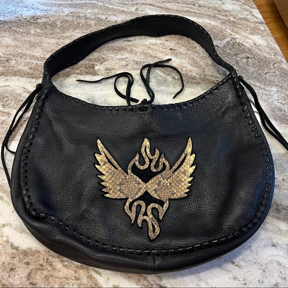 Shelly Litvak Deerskin Leather Hobo Purse